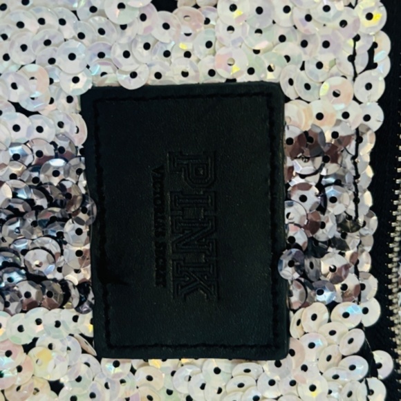 Victorias Secret Pink Rare Black and White Striped Backpack - Picture 4 of 9